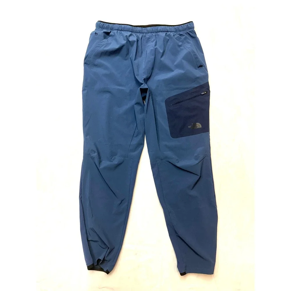 NORTH FACE Mens Medium Blue Lightweight Pull on Joggers Pants QQ16